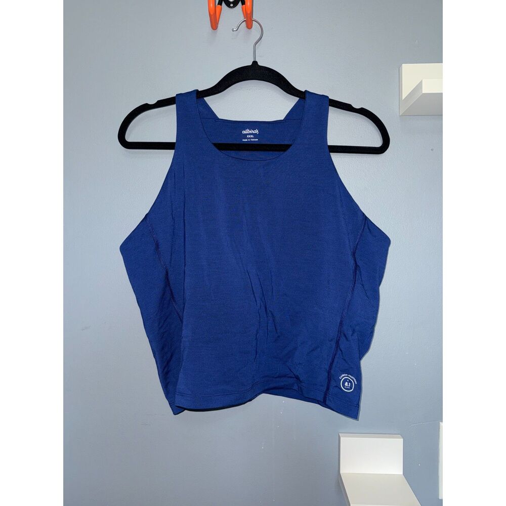 allbirds Royal Blue Crop Top W/Built In Bra, No Padding | Size XXXL | Activewear